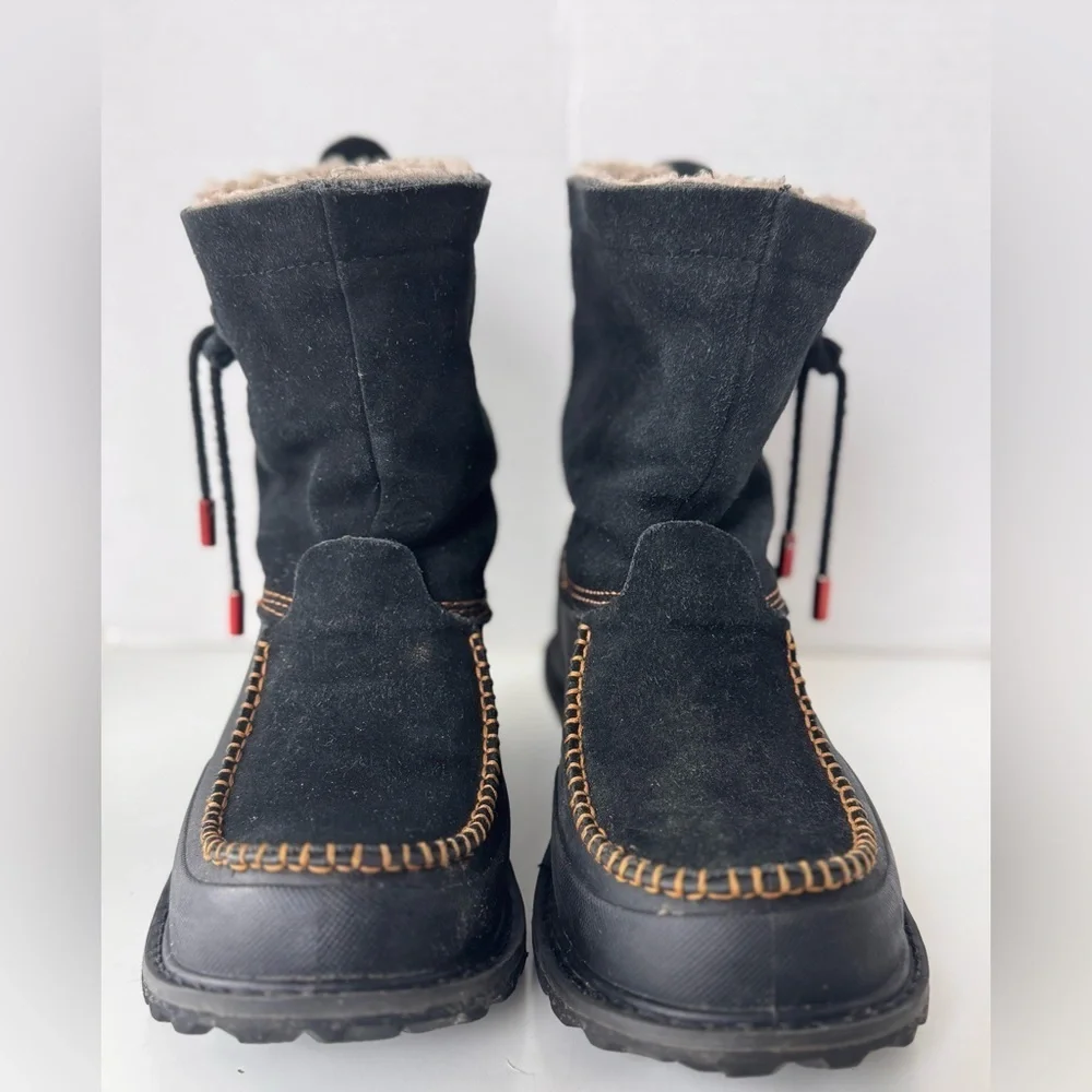 Woolrich Fully Wooly Black Slip Lined Winter Boots Shoes Women's Size 8